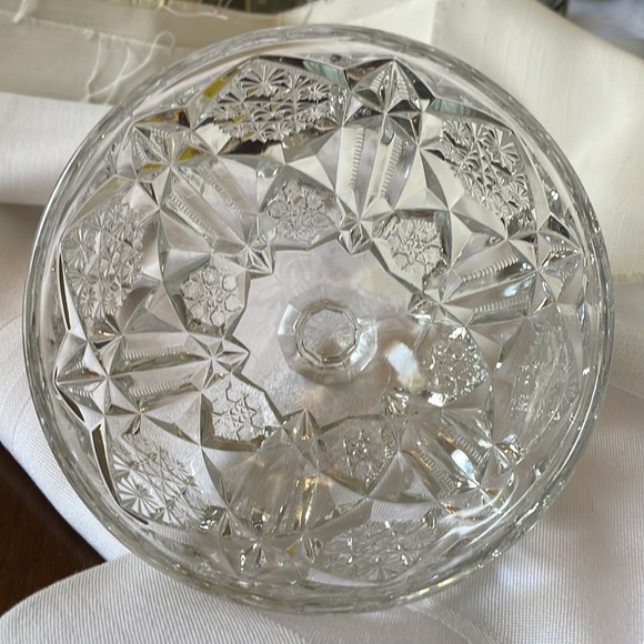 Vintage cut clear glass dome lid part - Picture 7 of 8